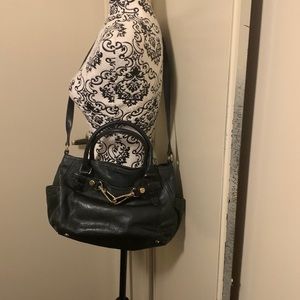 Small real leather handbag